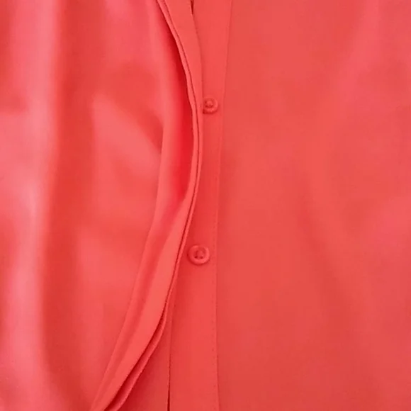Apt 9 cayenne coral sheer button blouse XLP - Picture 9 of 16